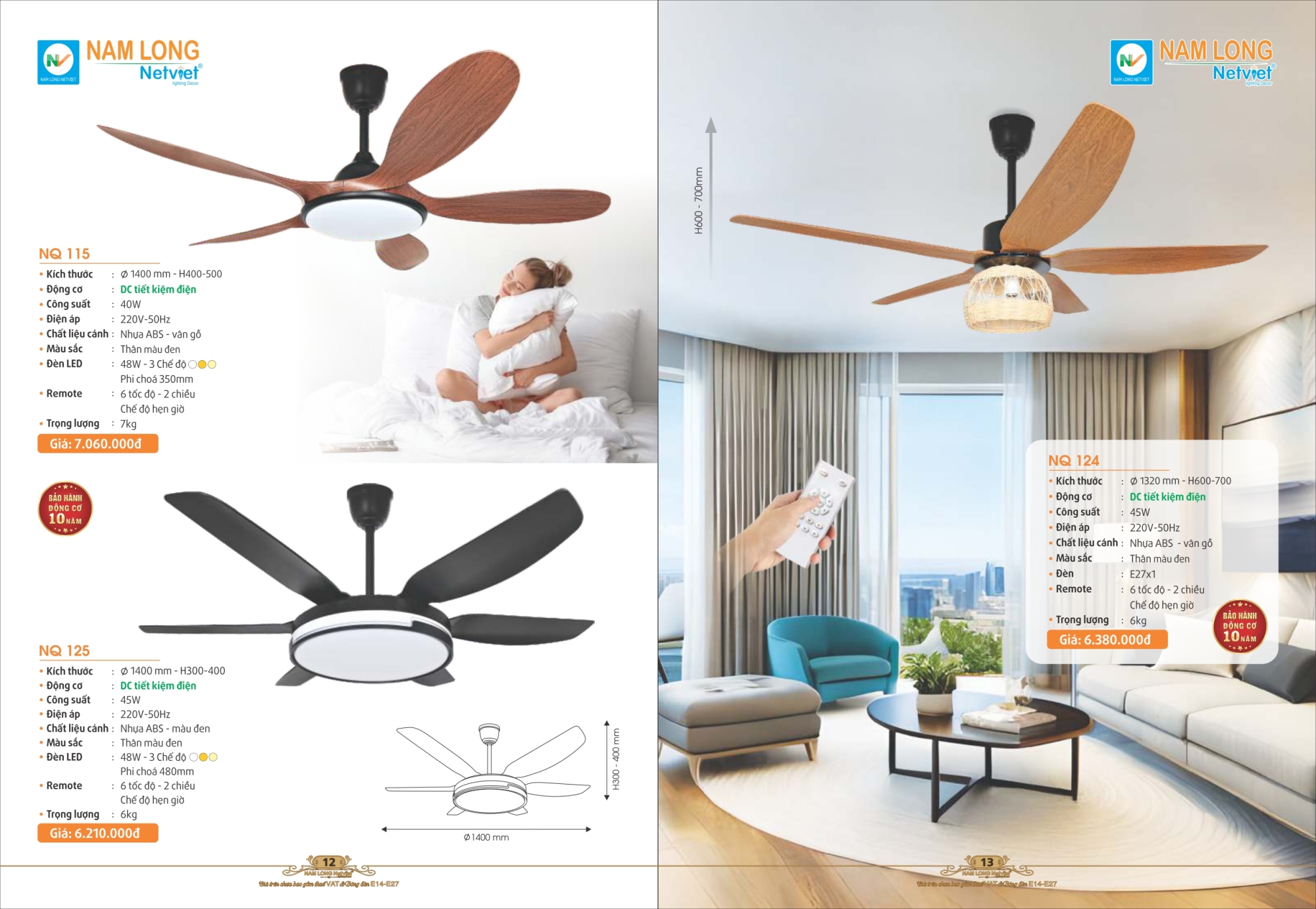 Bảng giá đèn trang trí Nam Long